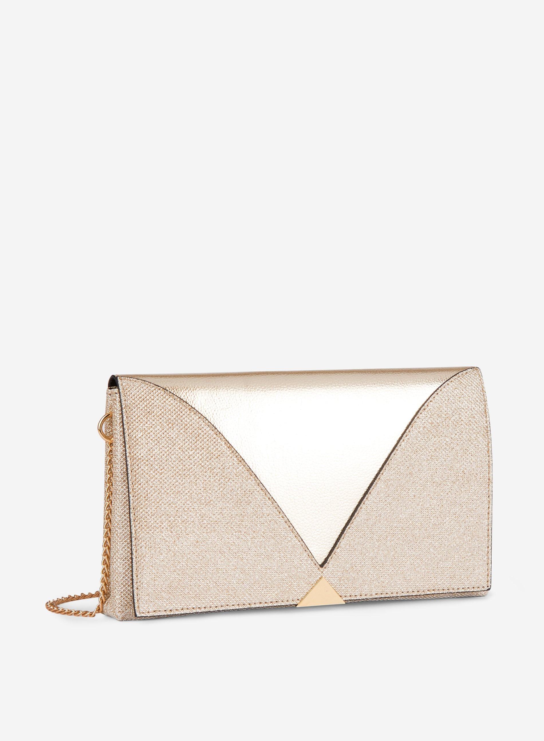 dorothy perkins gold clutch