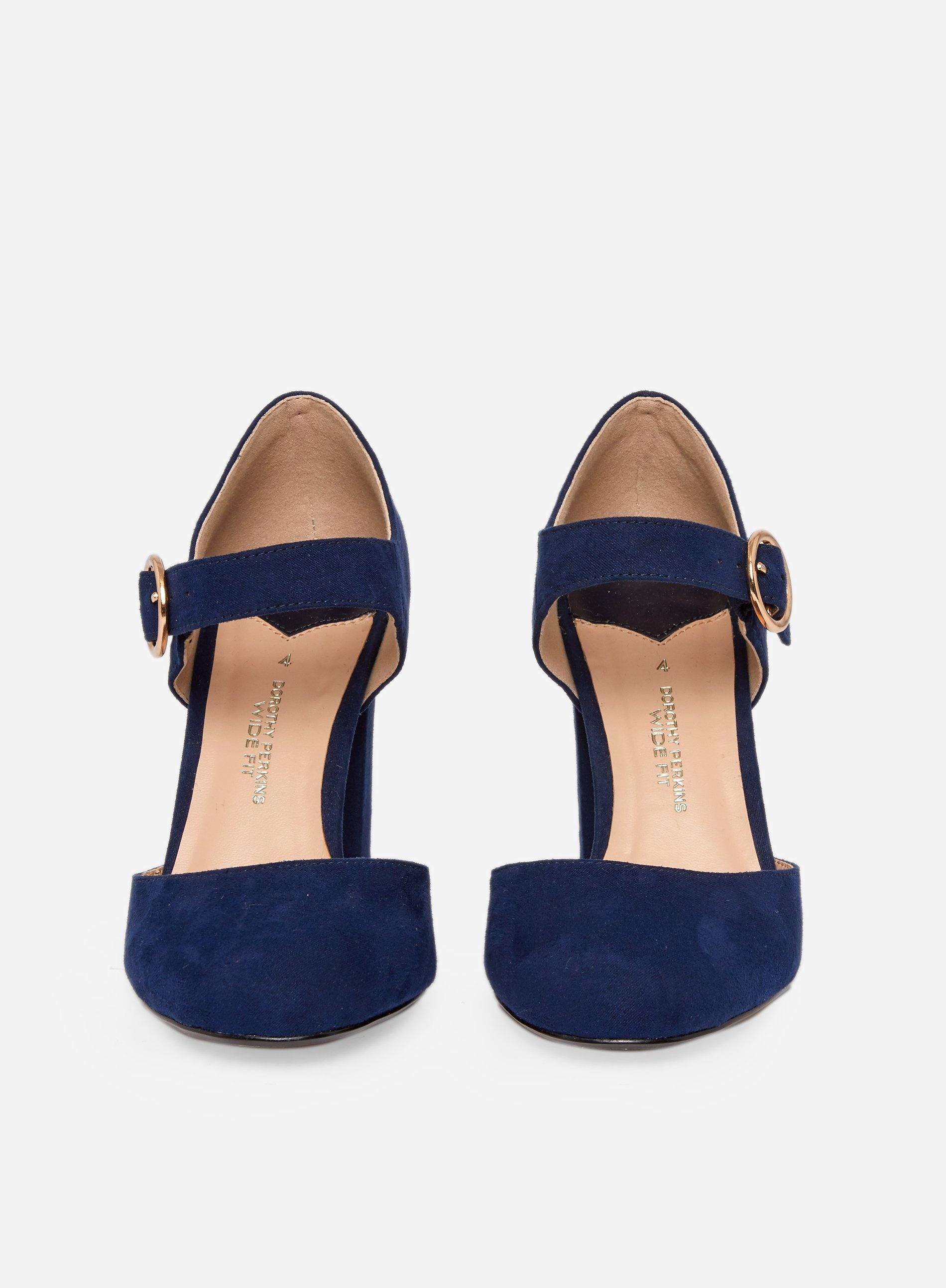 navy wide fit shoes