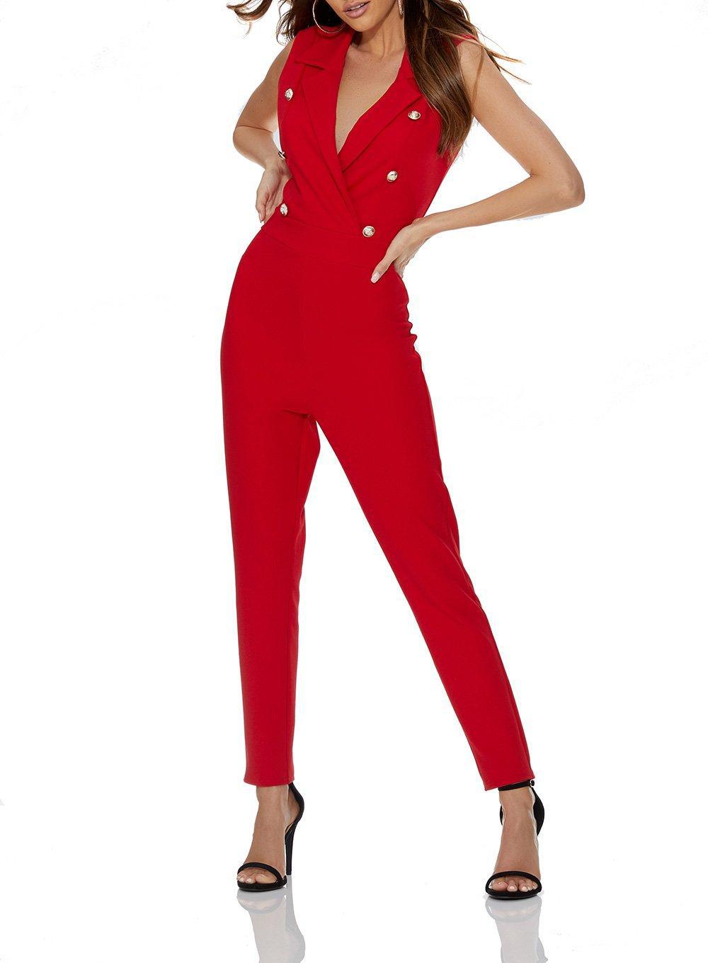 quiz red jumpsuit