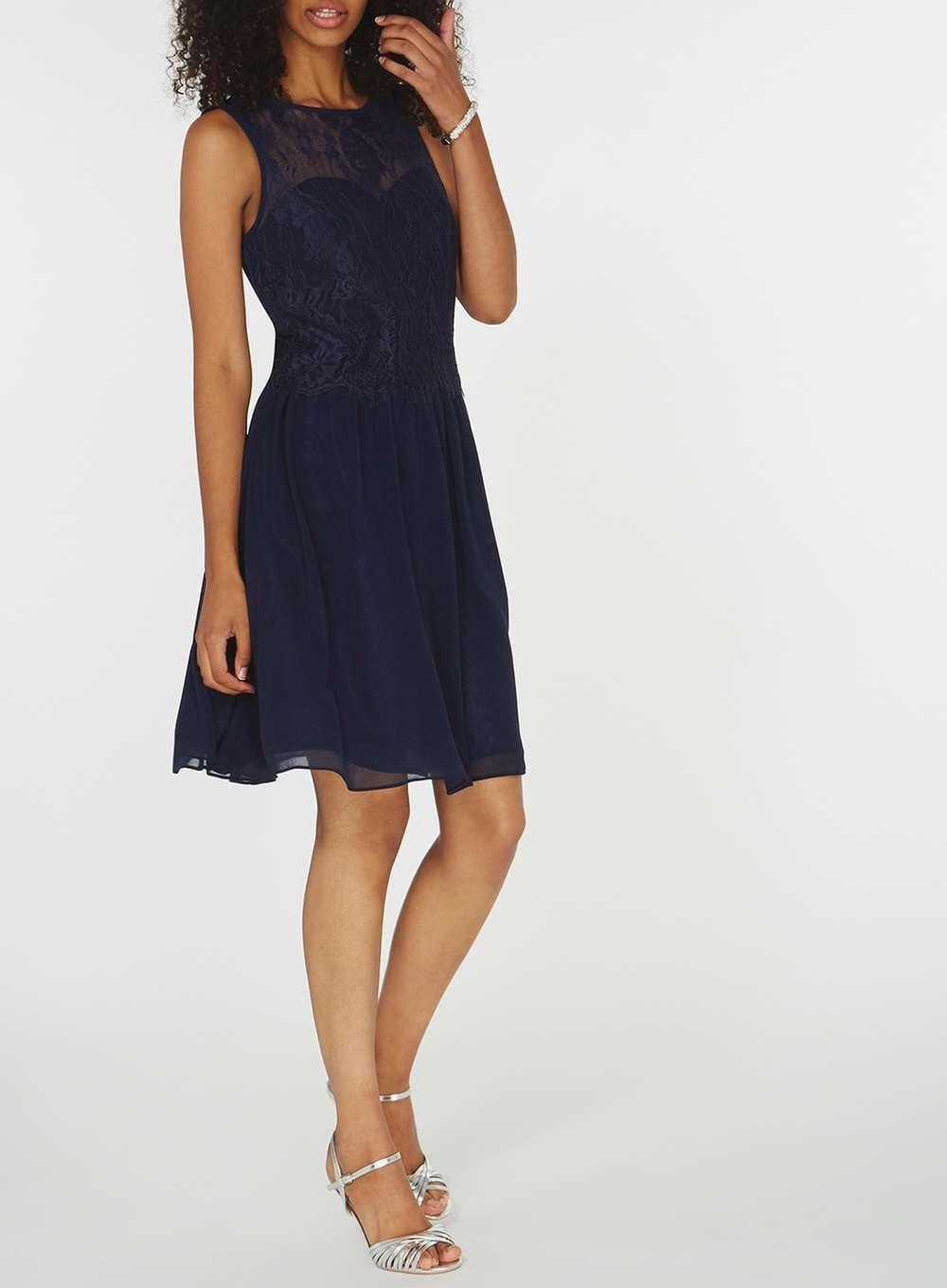 Dorothy Perkins Lace Showcase Navy 'lola' Prom Dress in Blue - Lyst