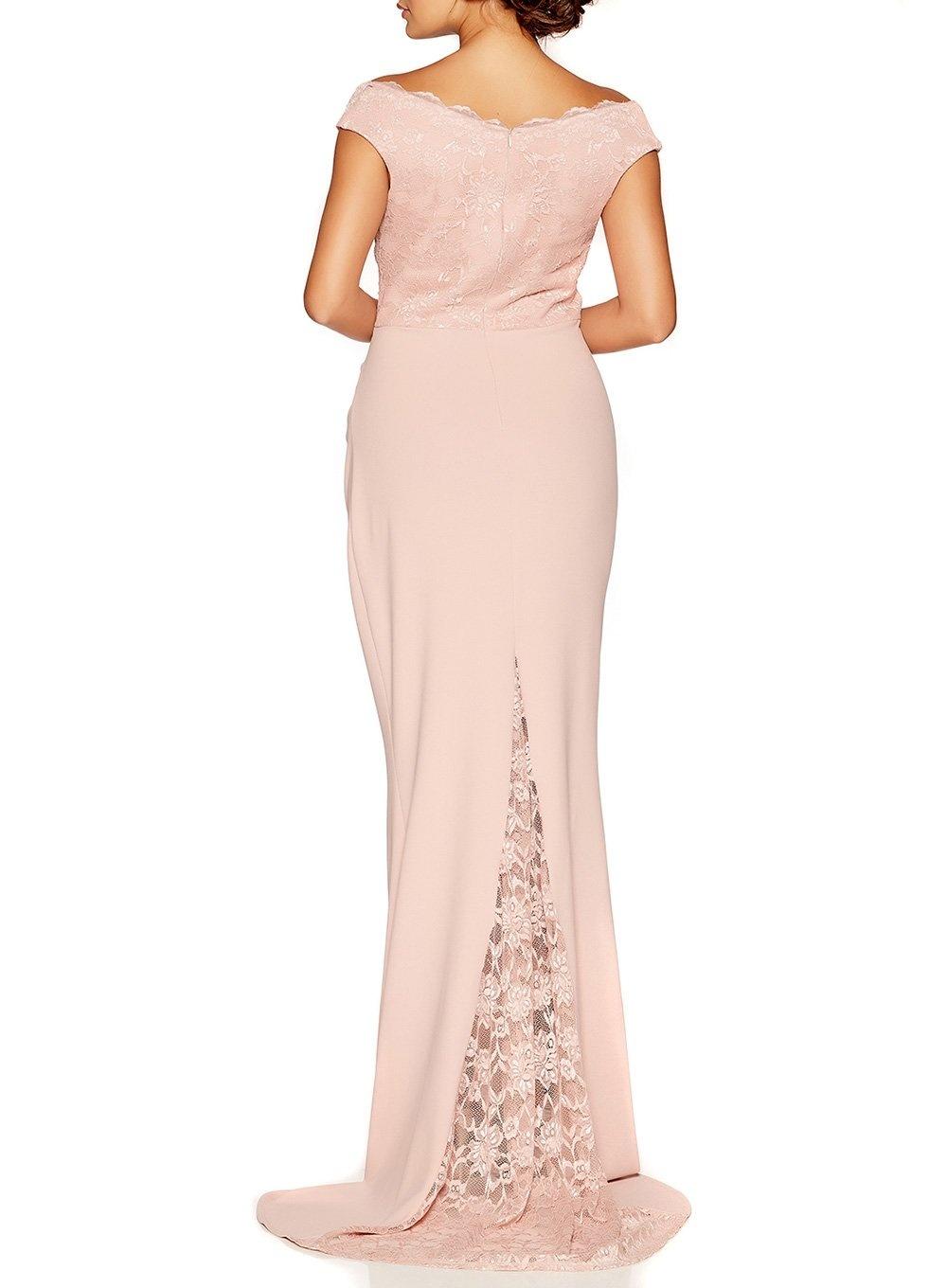quiz lace bardot fishtail maxi dress