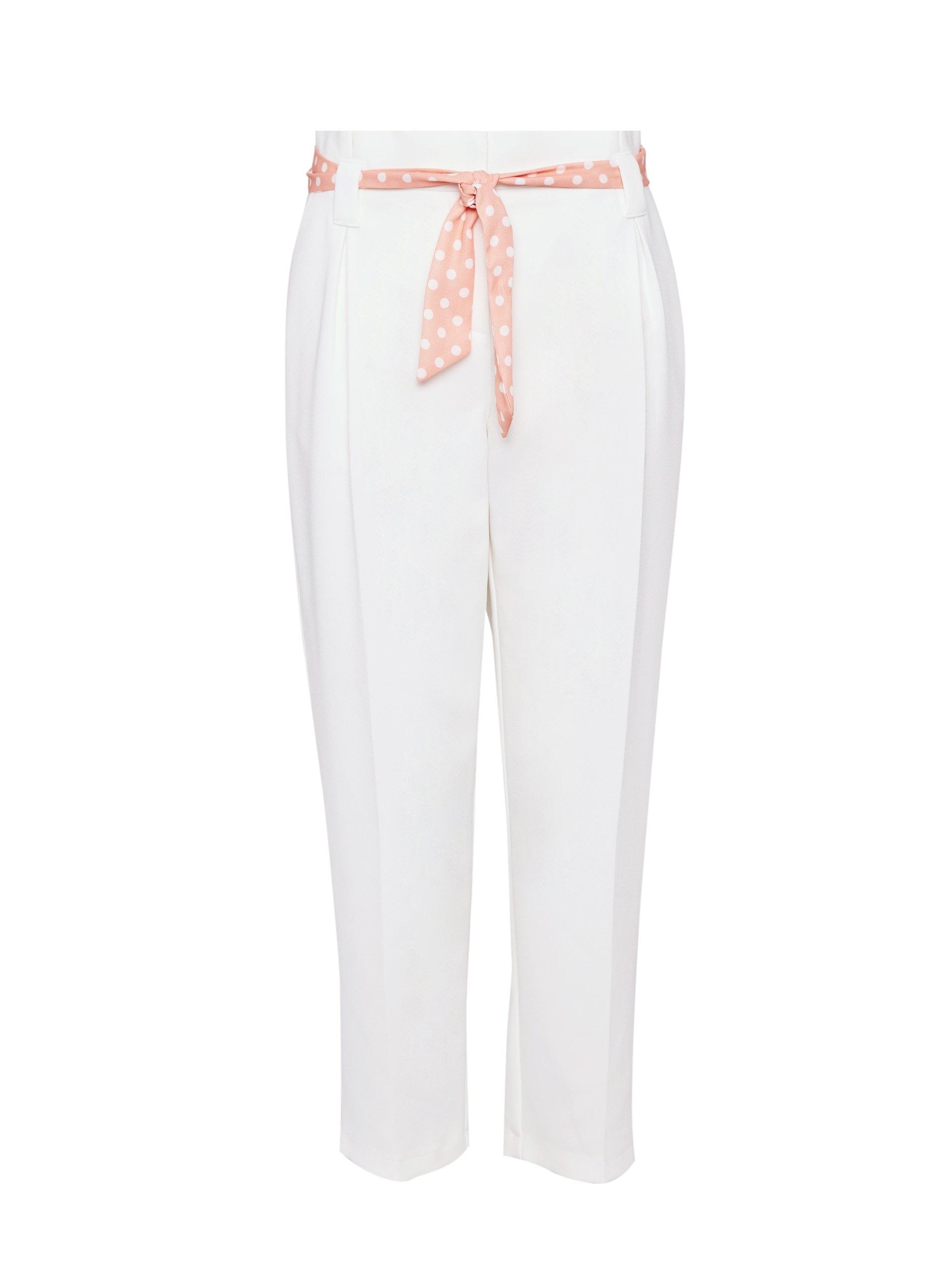 white ankle grazer trousers
