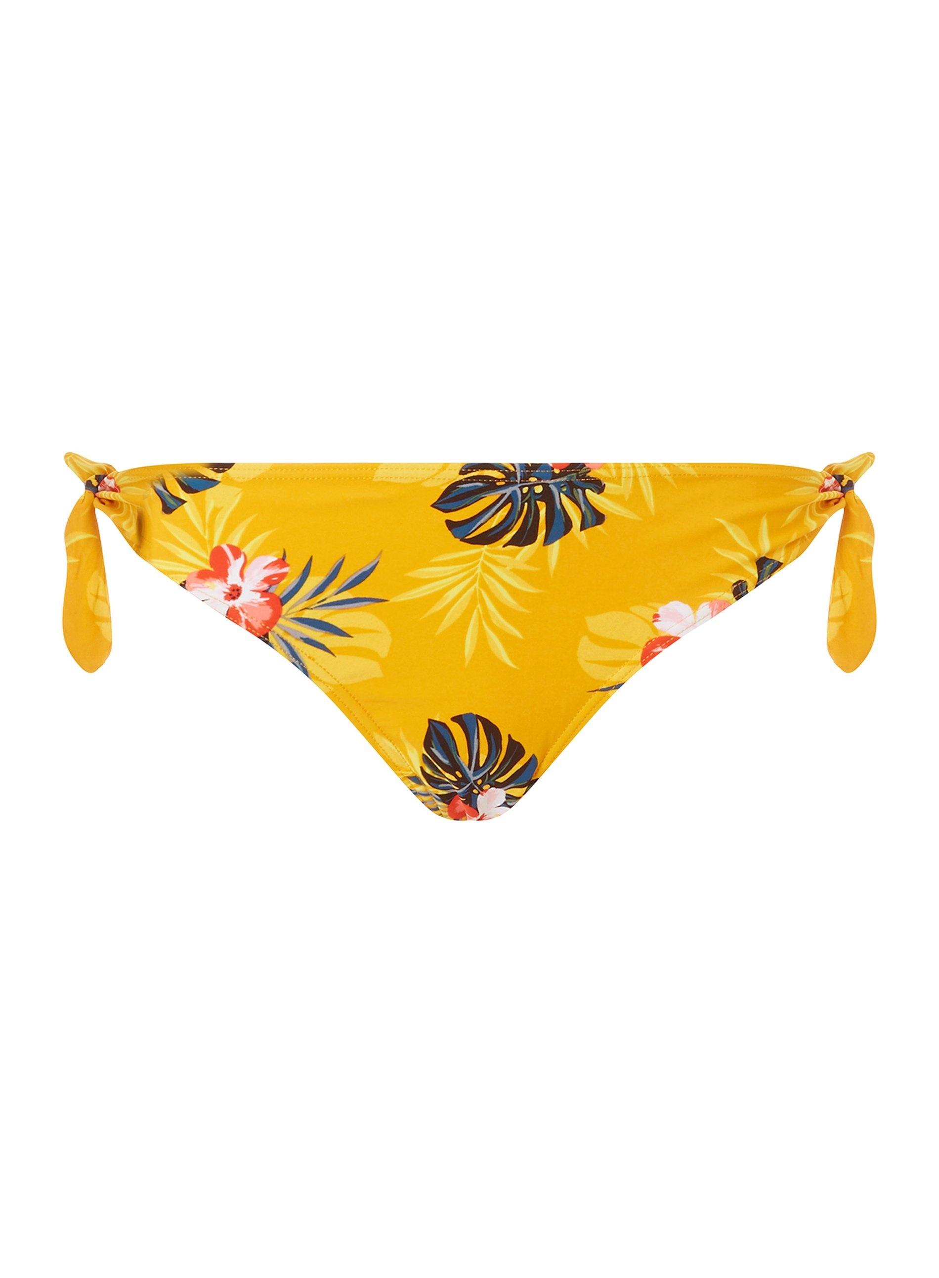 yellow floral bikini bottoms