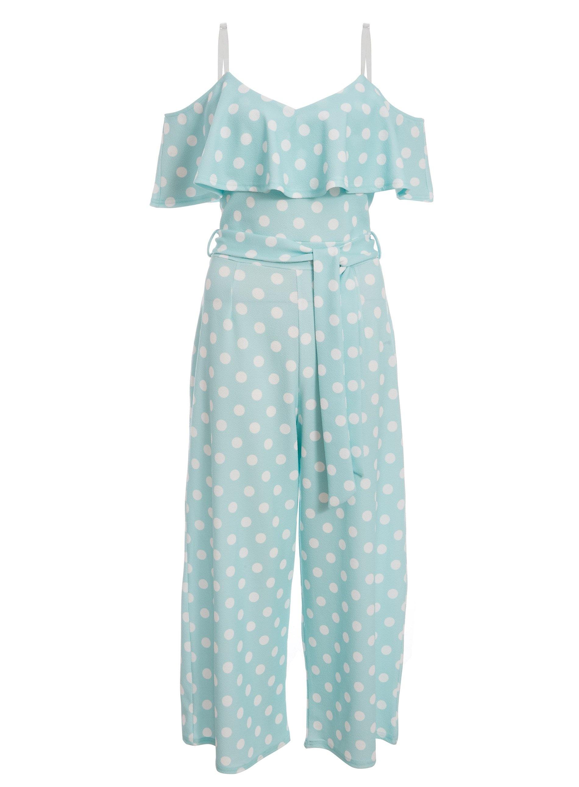 quiz polka dot jumpsuit