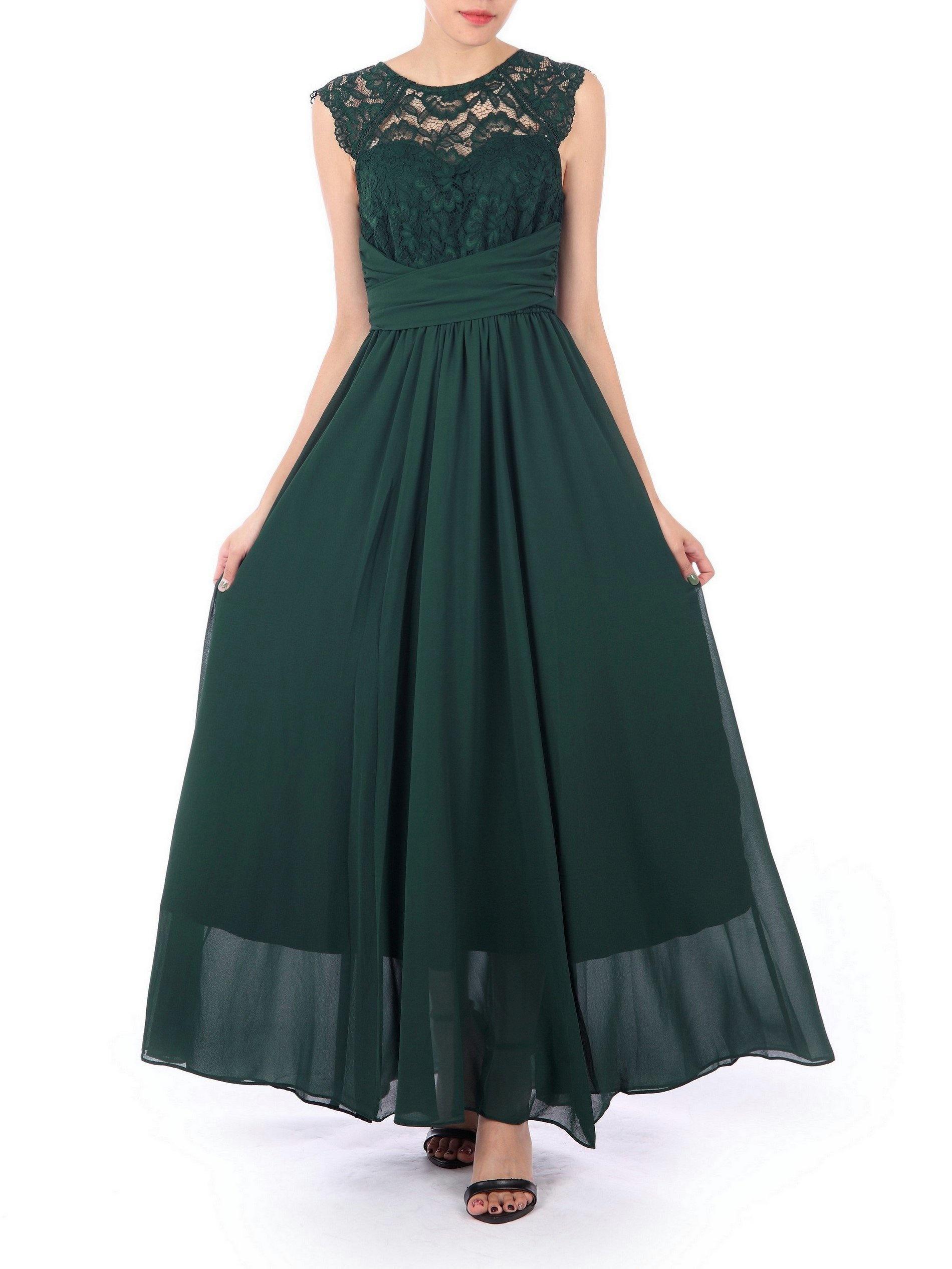 jolie moi green lace dress