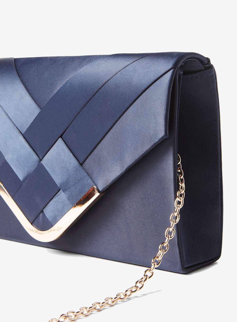 dorothy perkins navy clutch bag