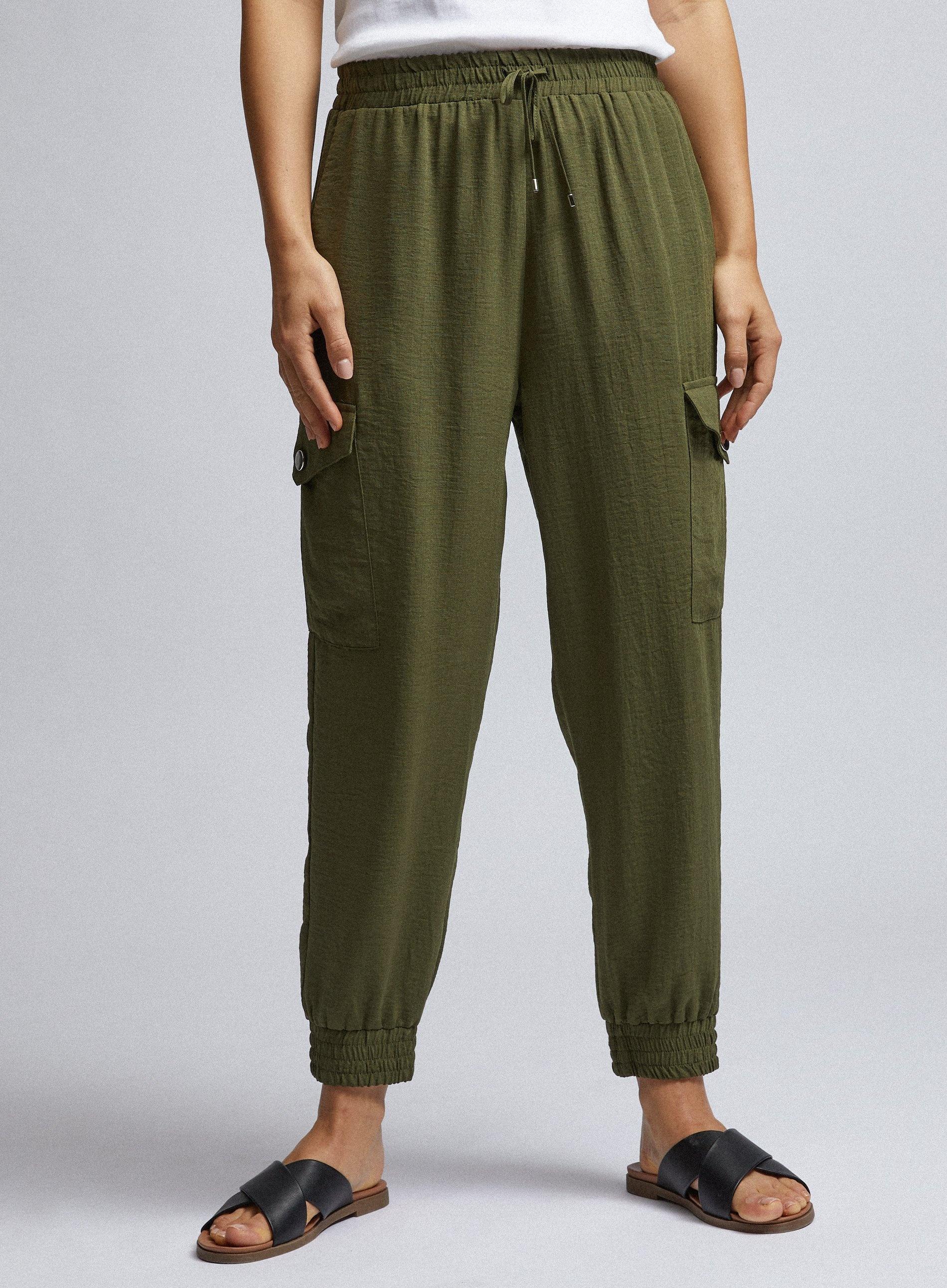 petite khaki joggers