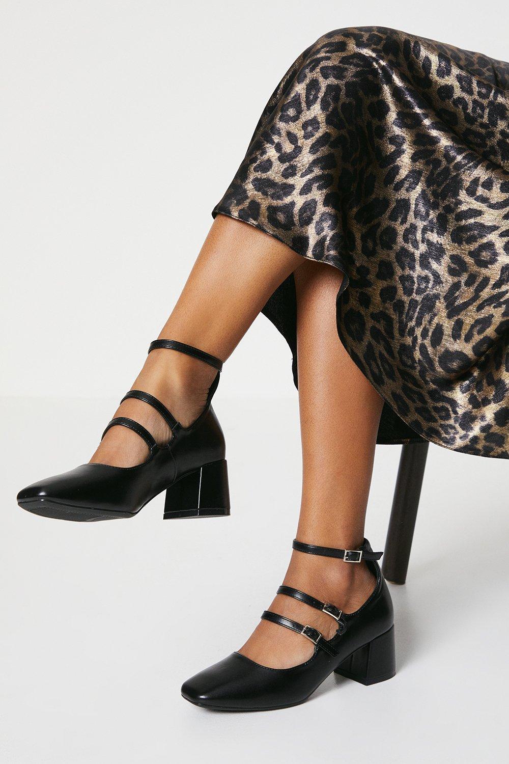 Faith ankle top strap shoes