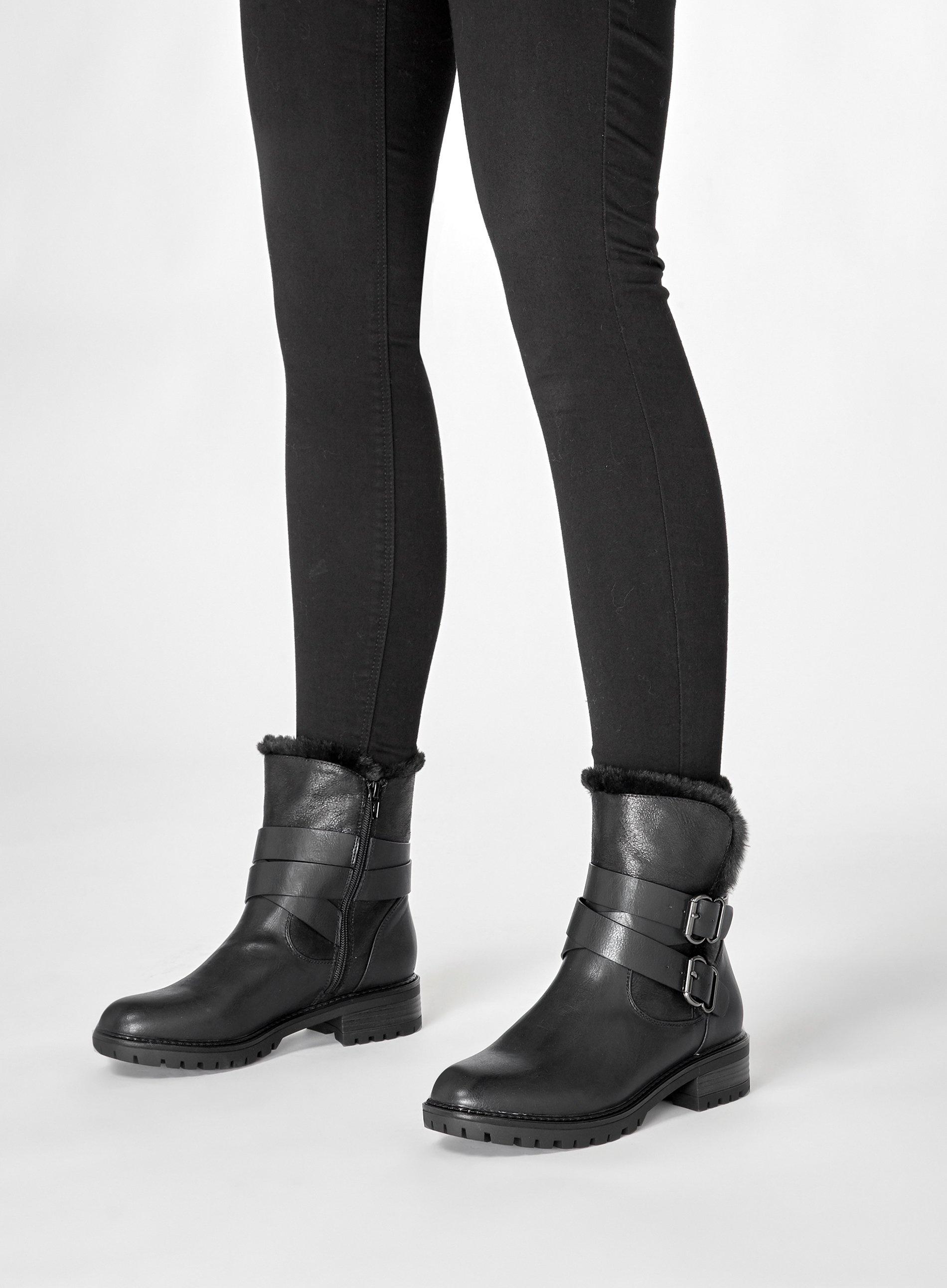 dorothy perkins arctic biker boots