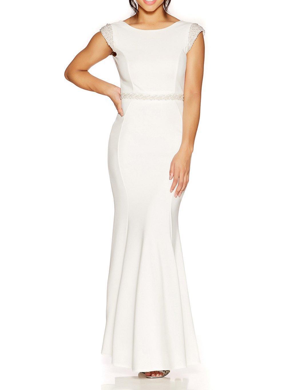 quiz white maxi dress