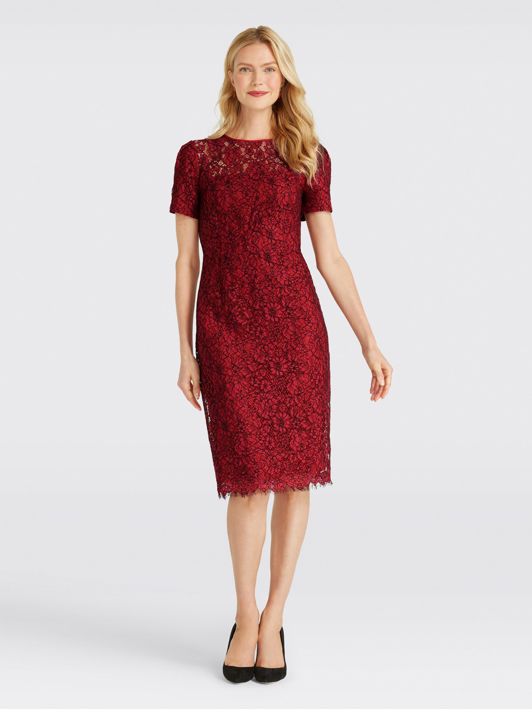 Draper James Collection Lace Sheath Dress* in Red Save 37 Lyst