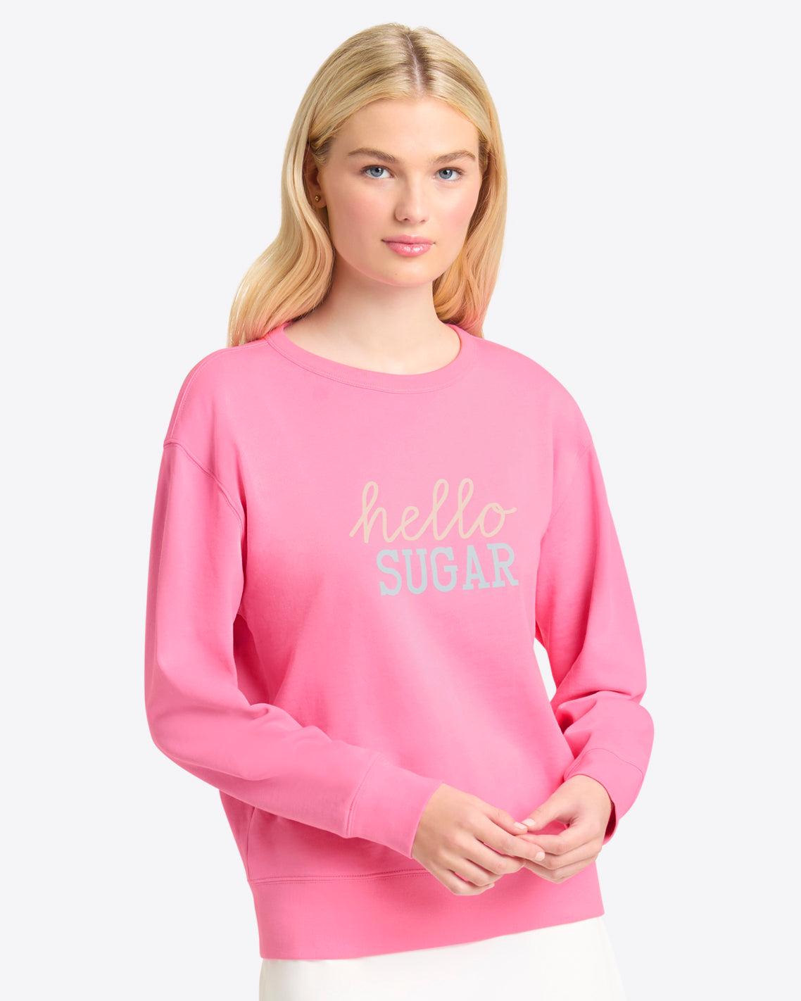 Draper james pink gingham sweatshirt sale