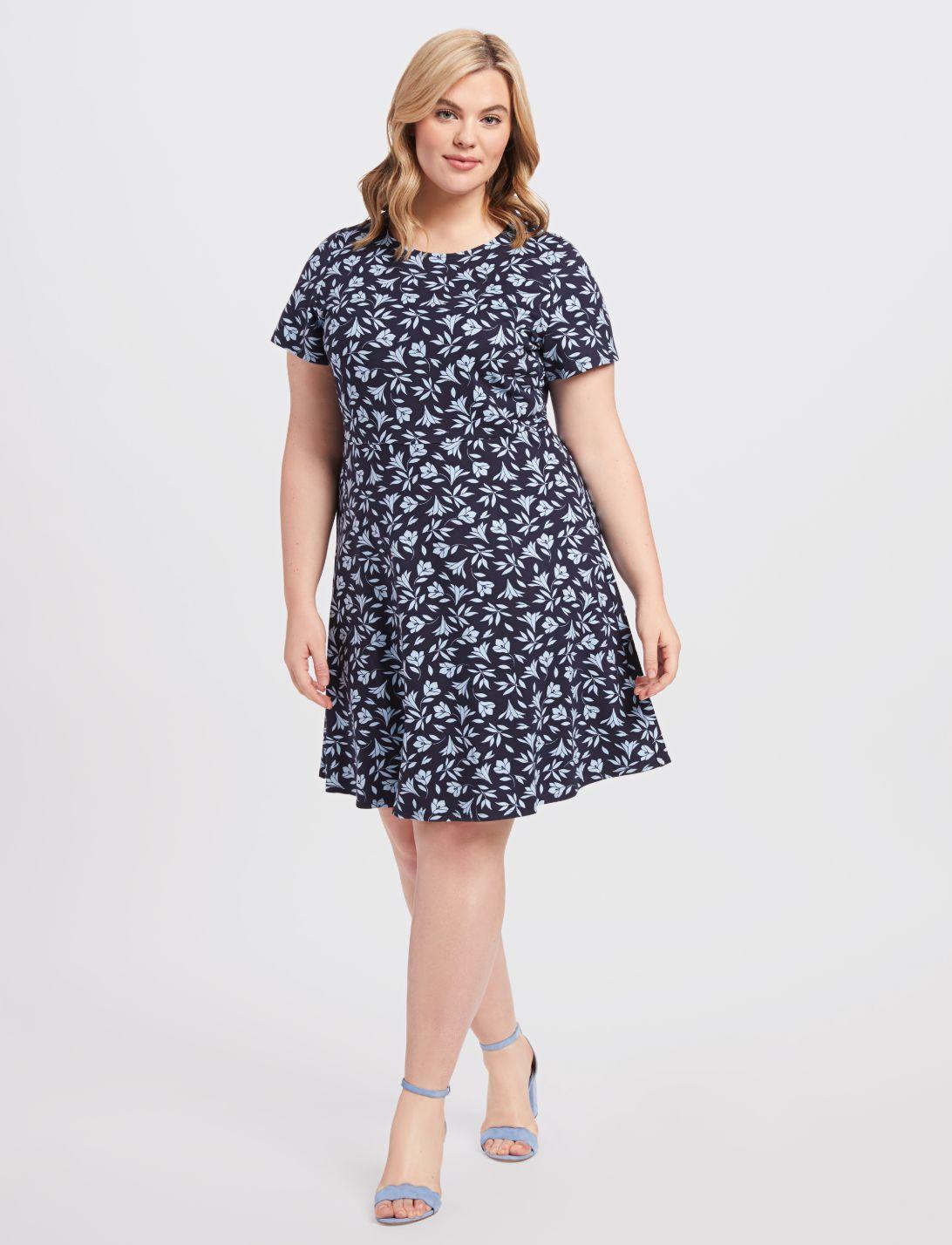Draper James Synthetic Floral Ponte Aline Dress* in Blue Lyst
