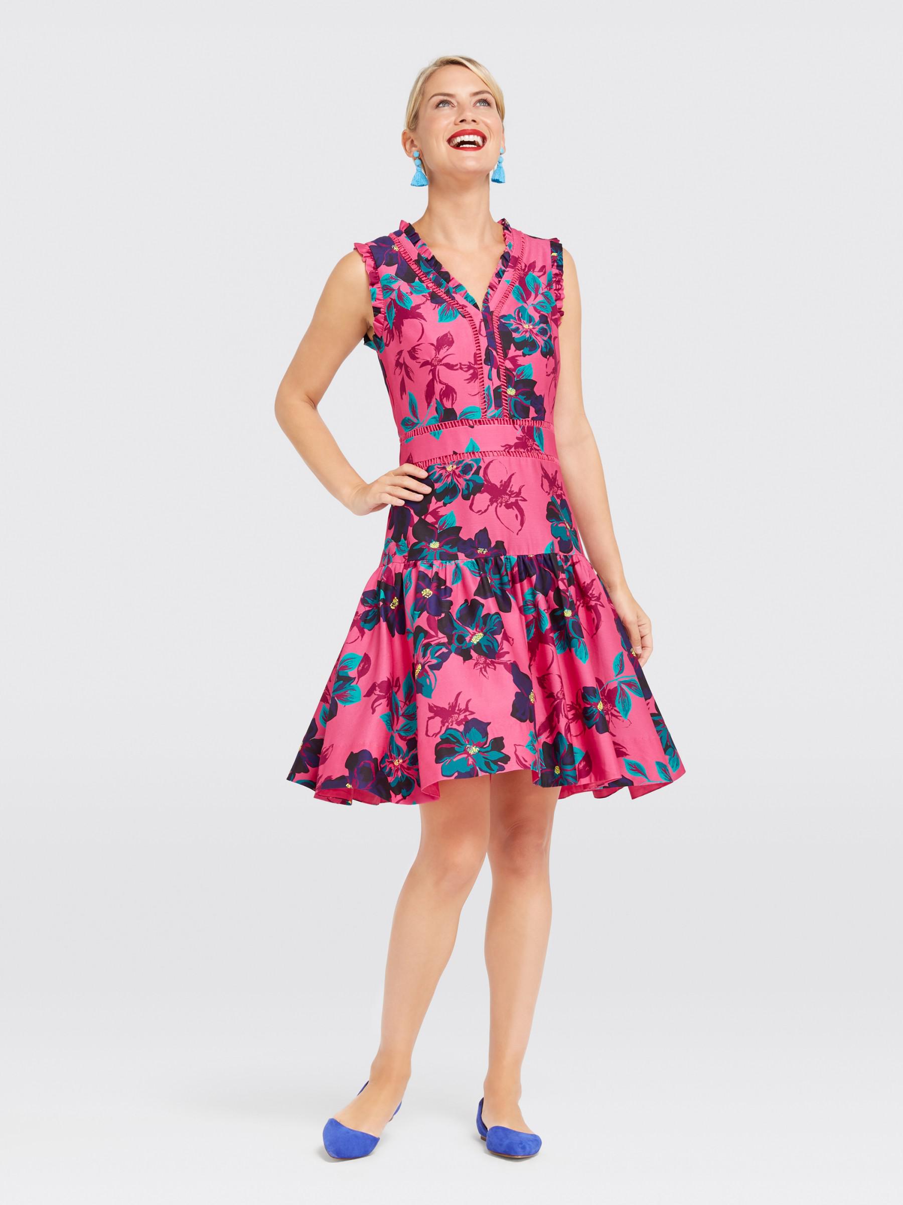 clumsy family Agricultural Draper James Dorothy Floral Dress in Pink | Lyst