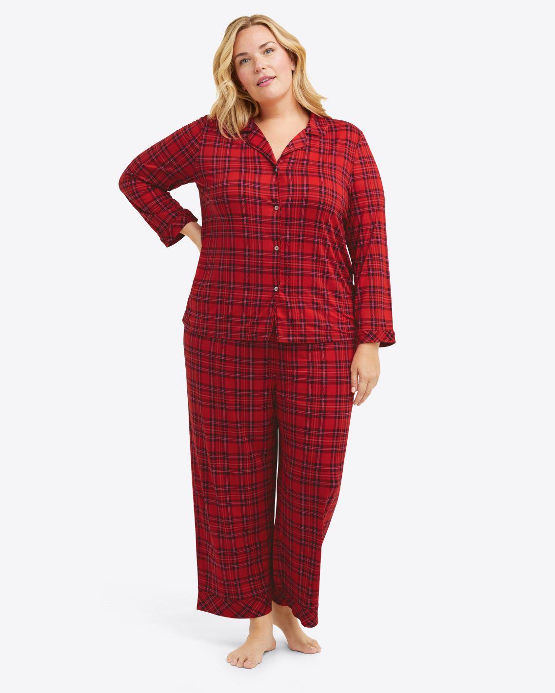 Draper James Linda Pajama Set In Elle Plaid in Red | Lyst