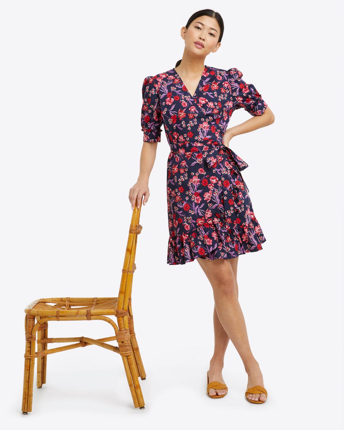 Draper James Cotton Reba Wrap Dress In 