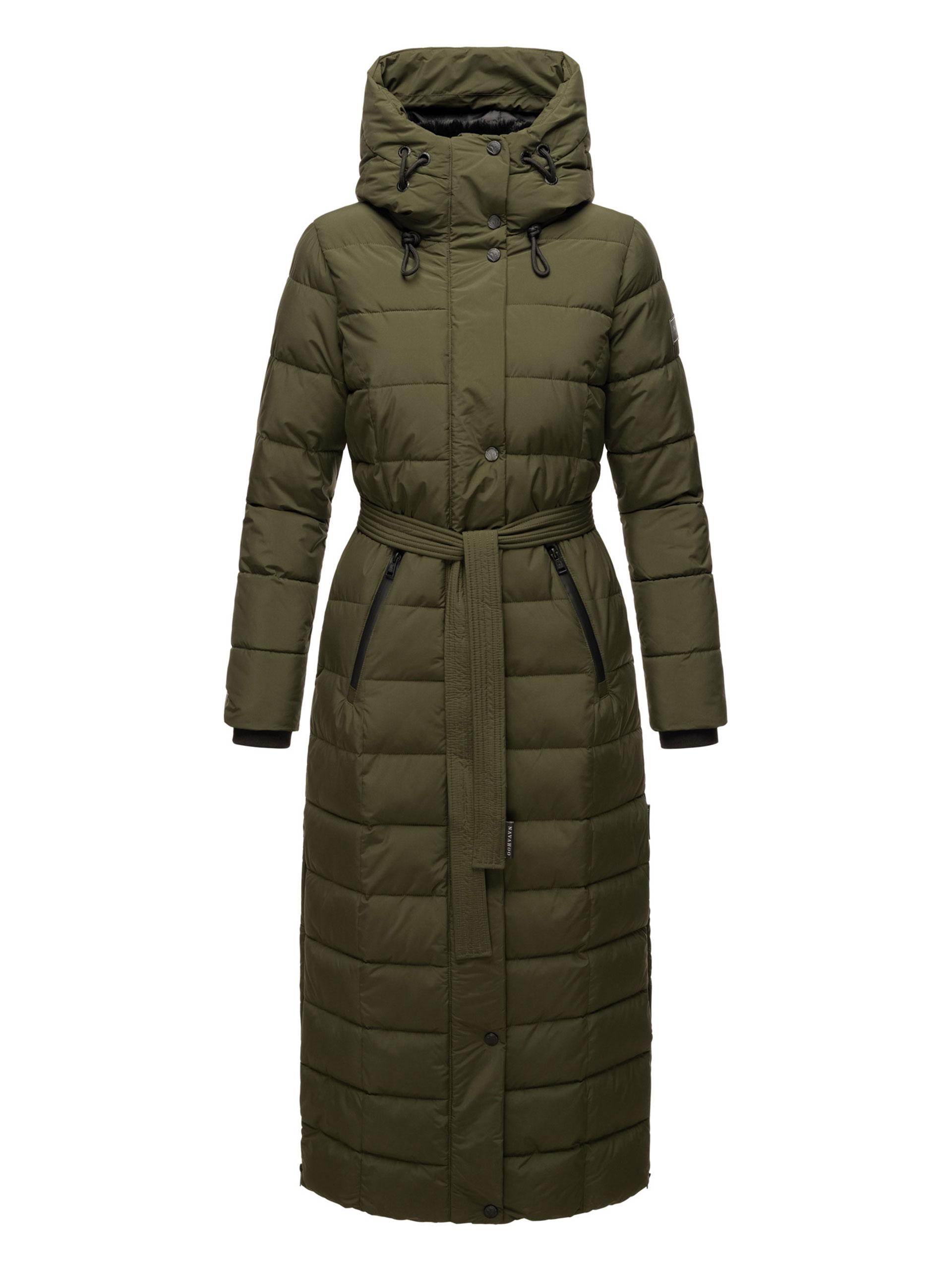 Navahoo Damen Wintermantel Mit Kapuze - Gesteppter Matt-Glanz Look N120