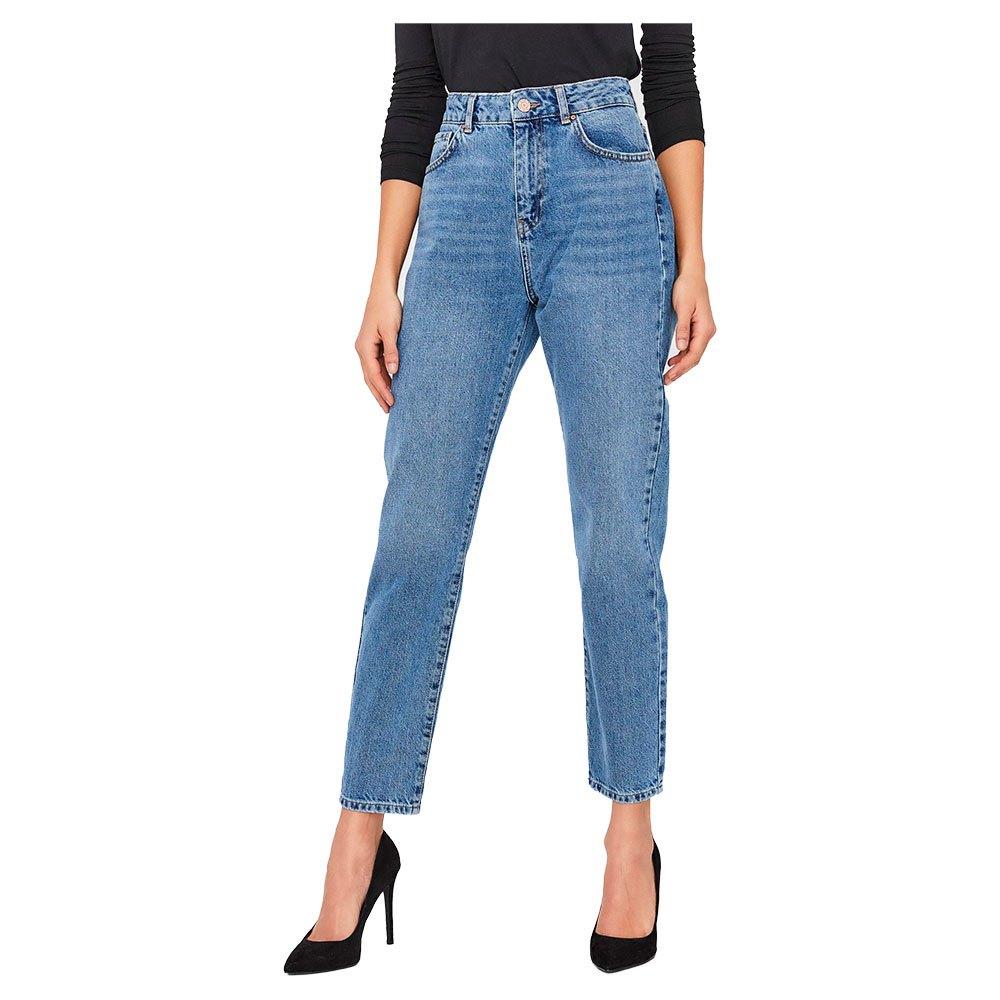 Noisy May Isabel High Waist Ankle Mom Ki018mb Jeans in Blue | Lyst