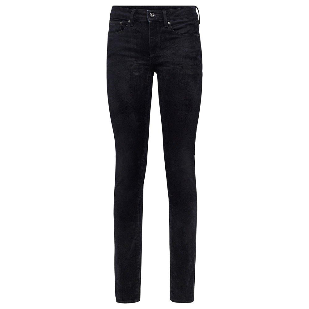 G-Star RAW 3301 Mid Waist Skinny Jeans in Black | Lyst