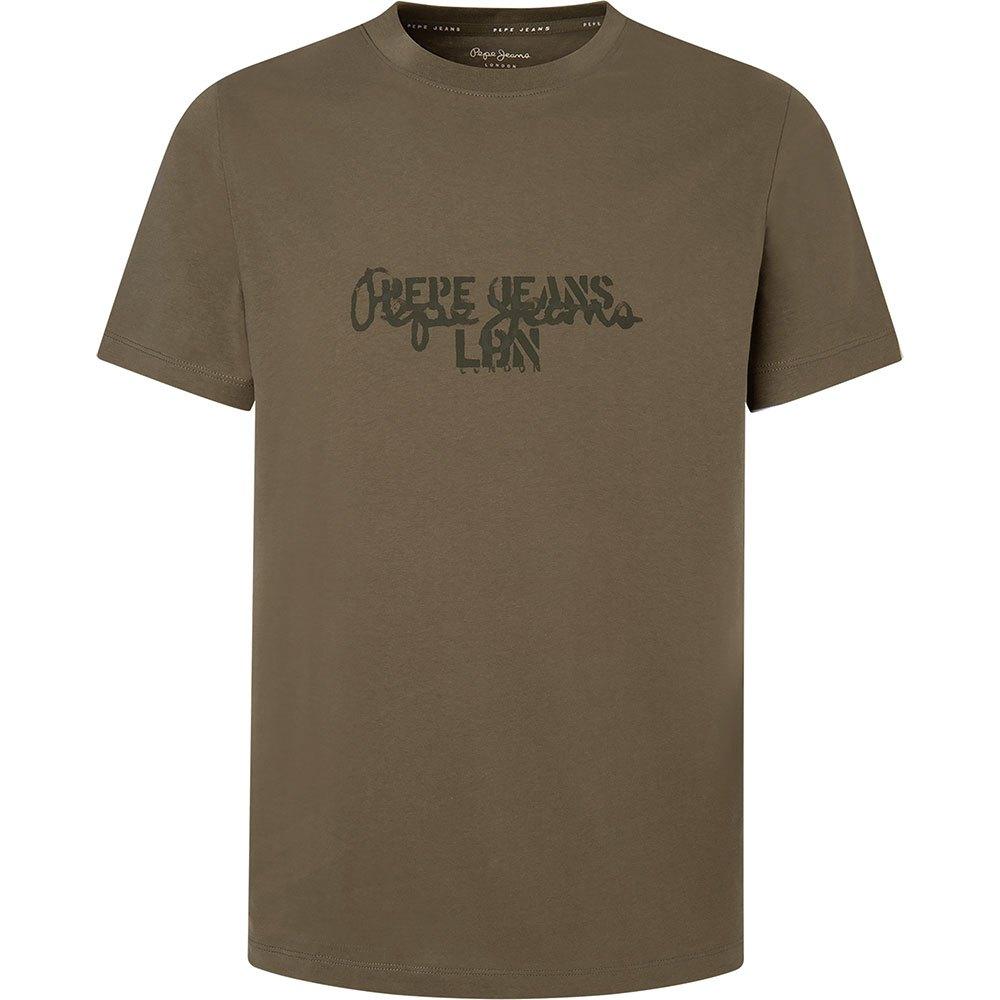 Pepe Jeans Chris Short Sleeve T-shirt Man in Green for Men | Lyst