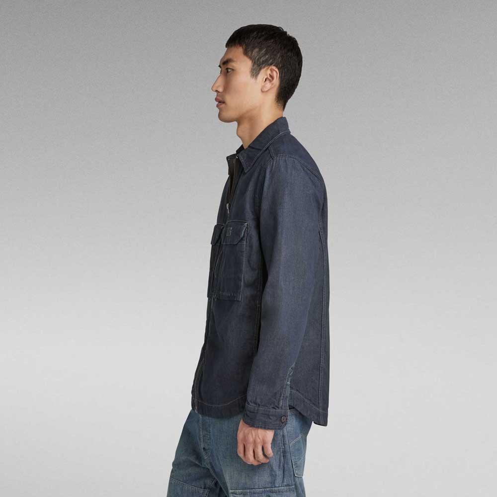 G-Star RAW Zip Overshirt Jacket Bue Man in Blue for Men | Lyst