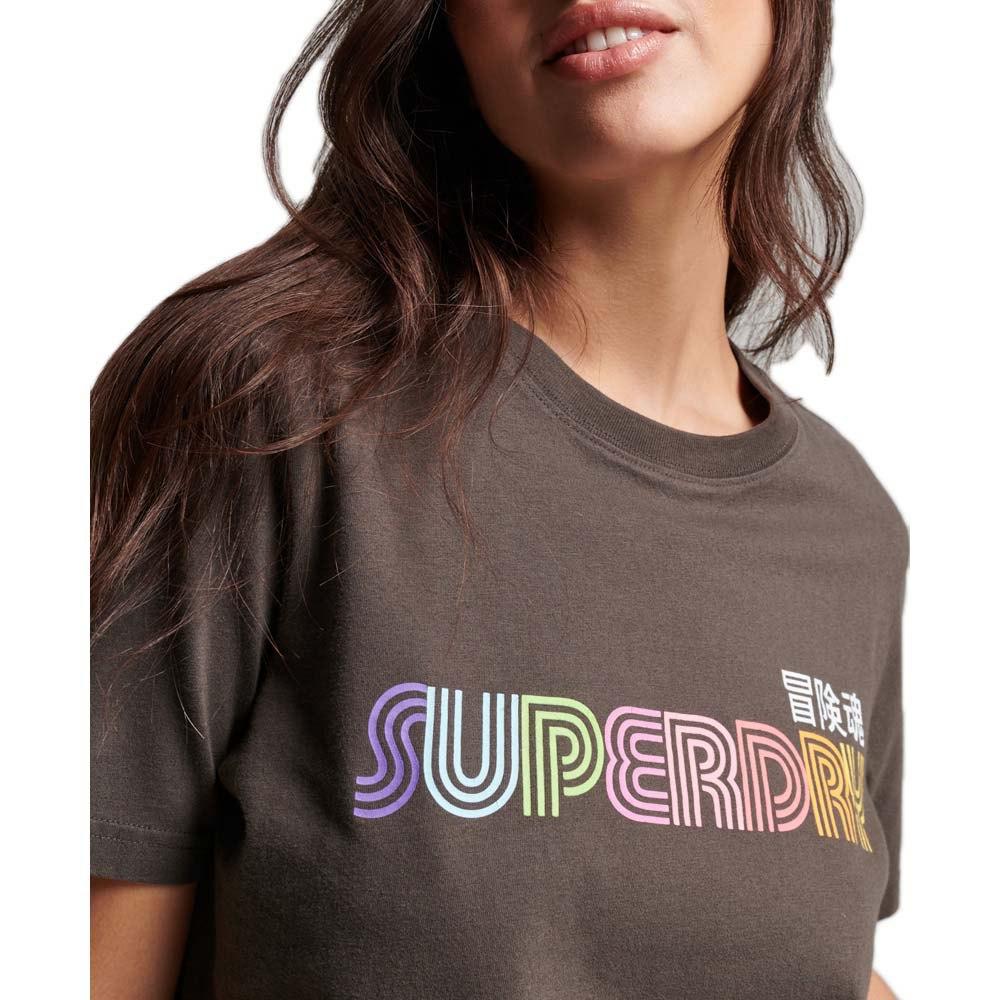 Superdry Uperdry Vintage Retro Rainbow T-hirt in Black | Lyst