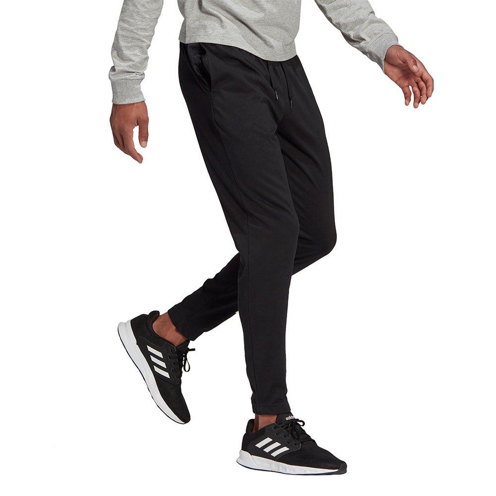 adidas Sportswear Essentials Single Jersey Tapered Elastic Cuff Logo Pants  in Black for Men | Lyst