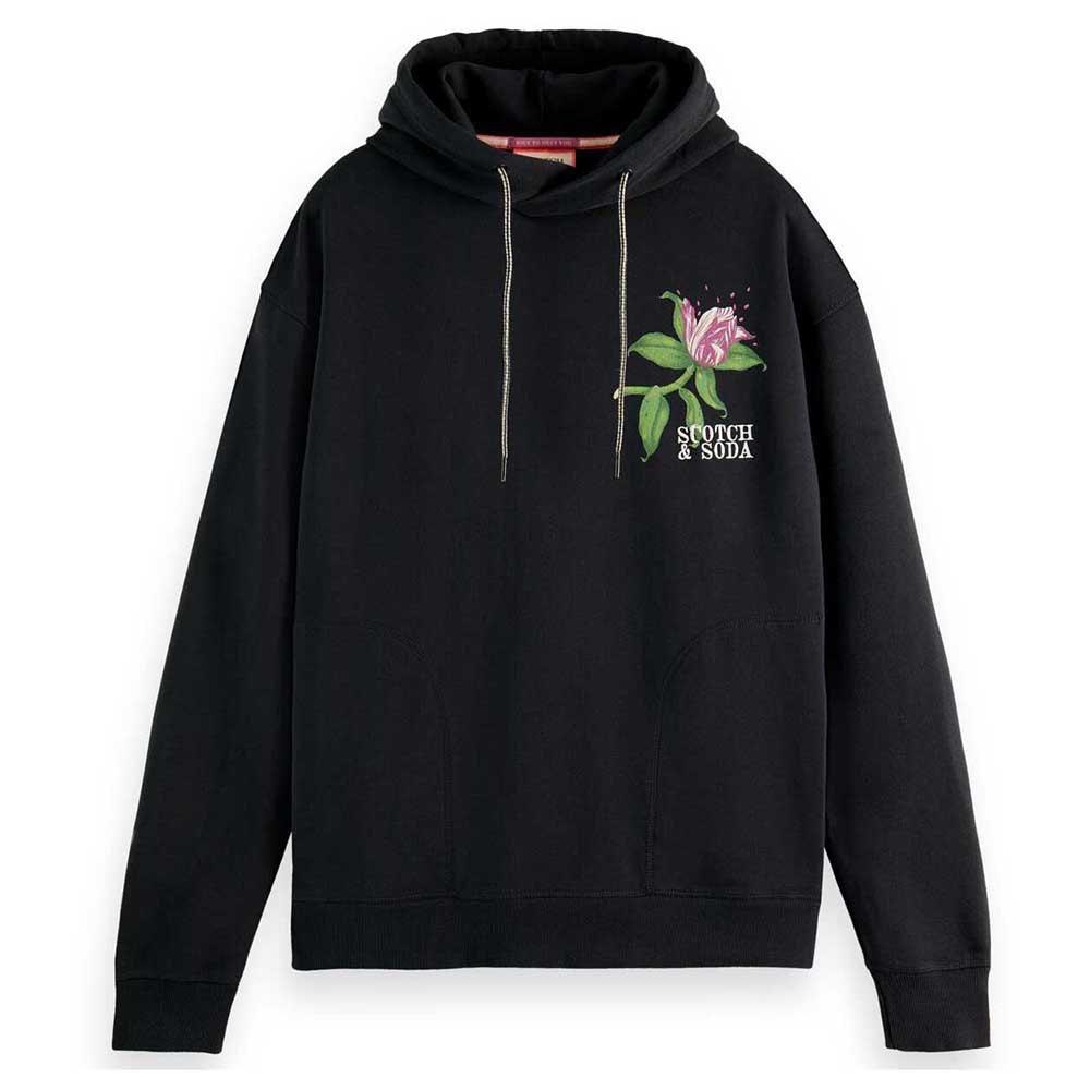 Scotch Soda Artwork Felpa Relaxed Fit Hoodie An in Black for Men