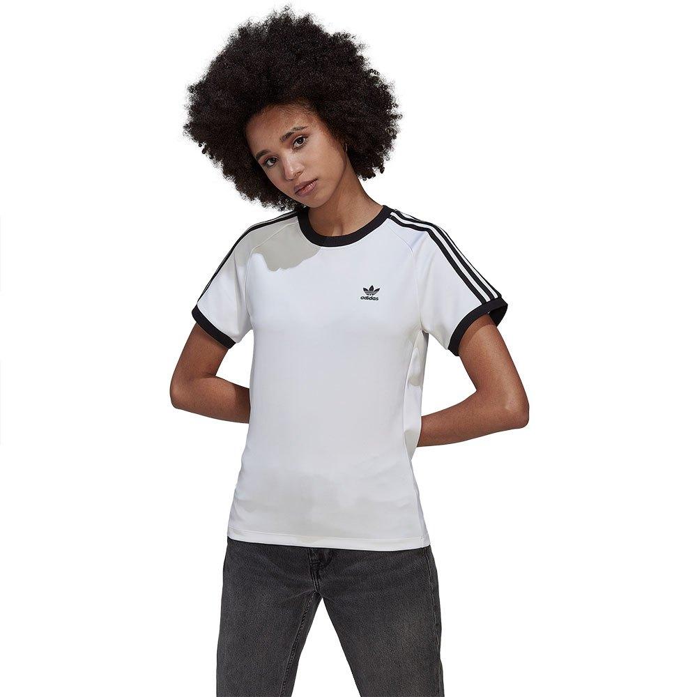 adidas Originals Adicolor Classics Slim 3 Stripes Short Sleeve T-shirt in  White | Lyst