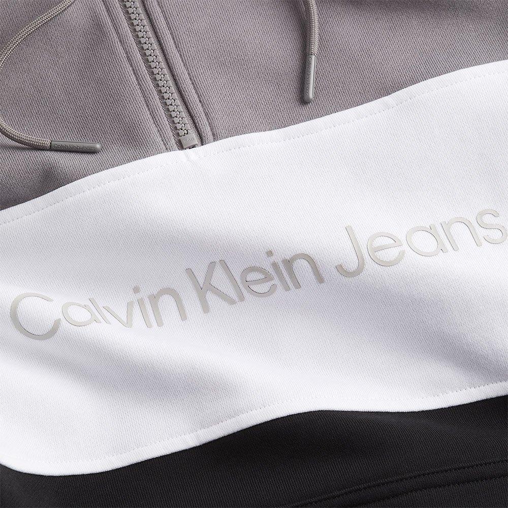Calvin Klein Colorblock Hoodie in Black for Men | Lyst