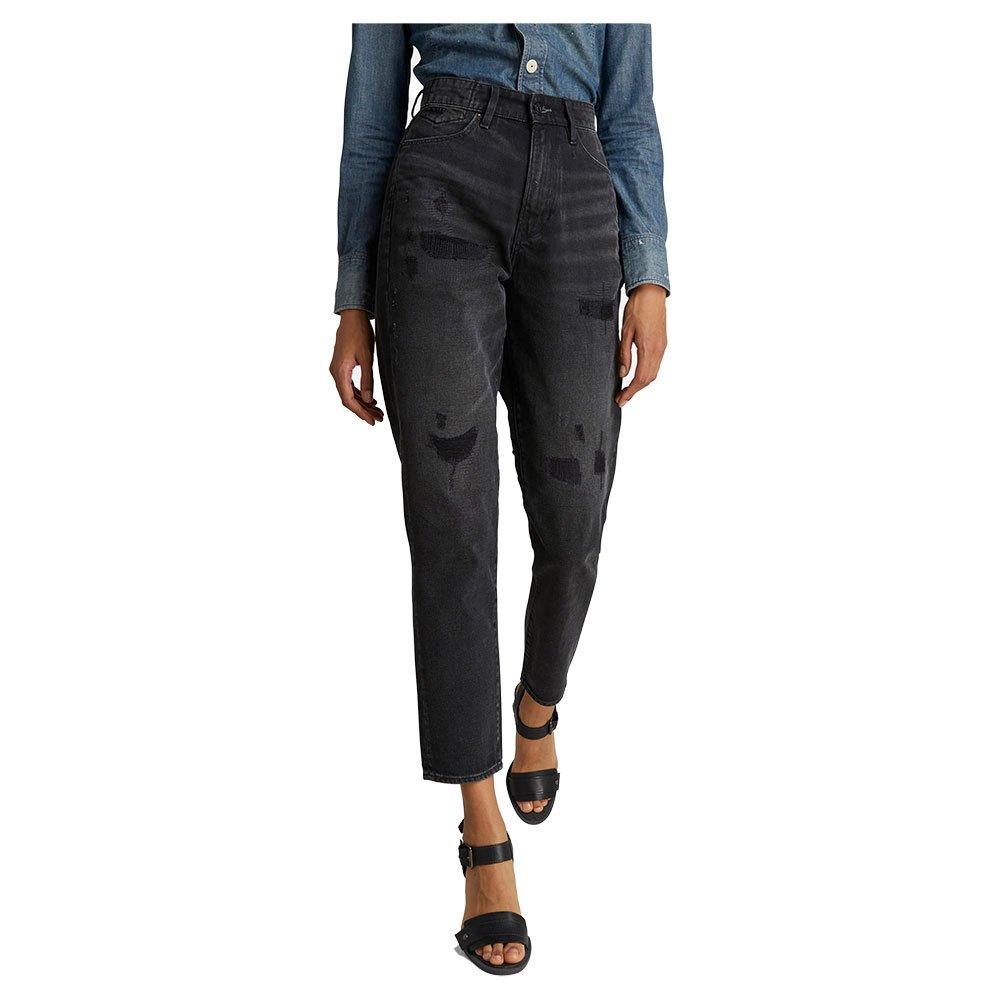 G-Star RAW Janeh Ultra High Mom Ankle Jeans in Black | Lyst
