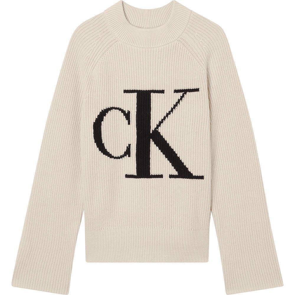 leeftijd Madeliefje overeenkomst Calvin Klein Blown Up High Neck Sweater | Lyst
