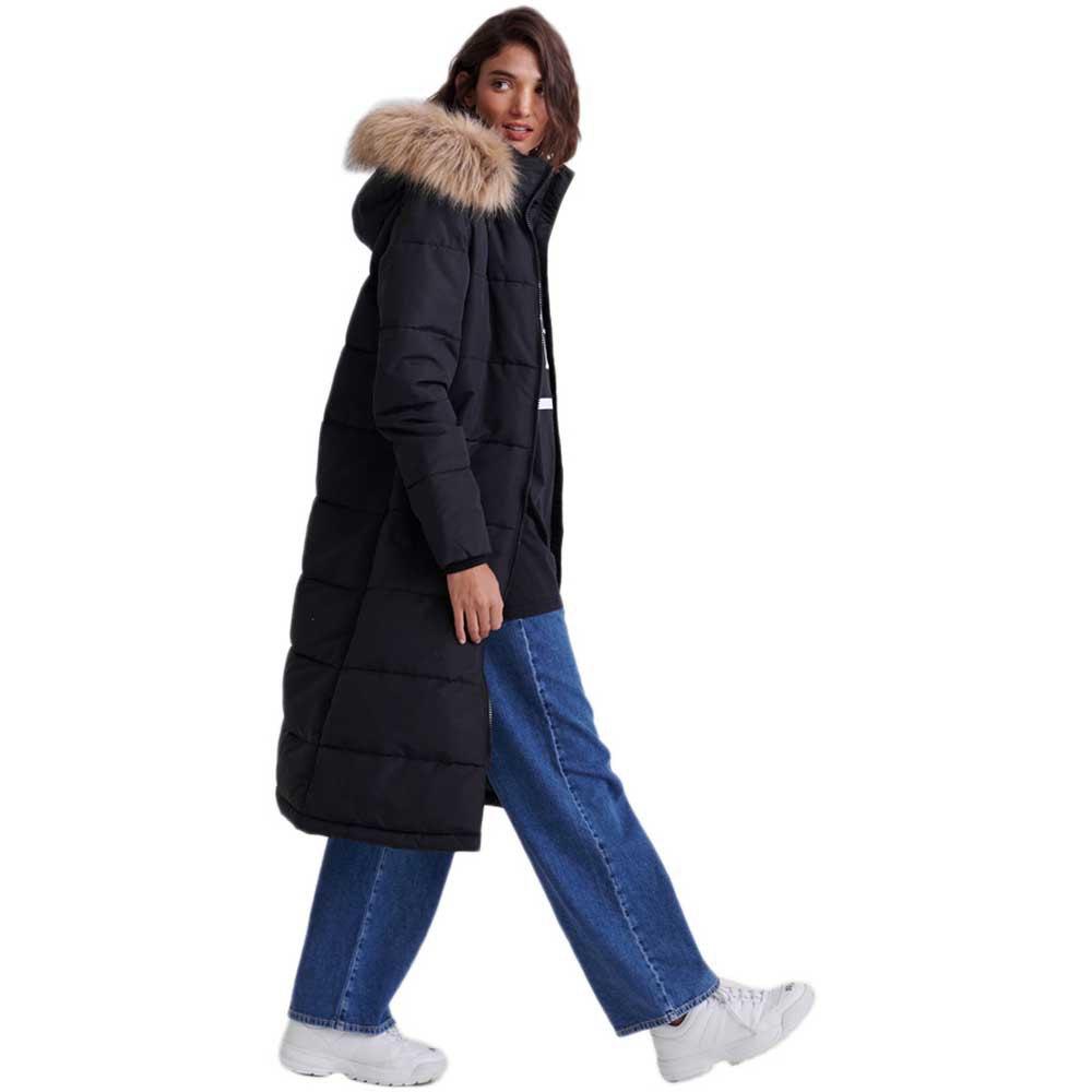 superdry longline padded coat