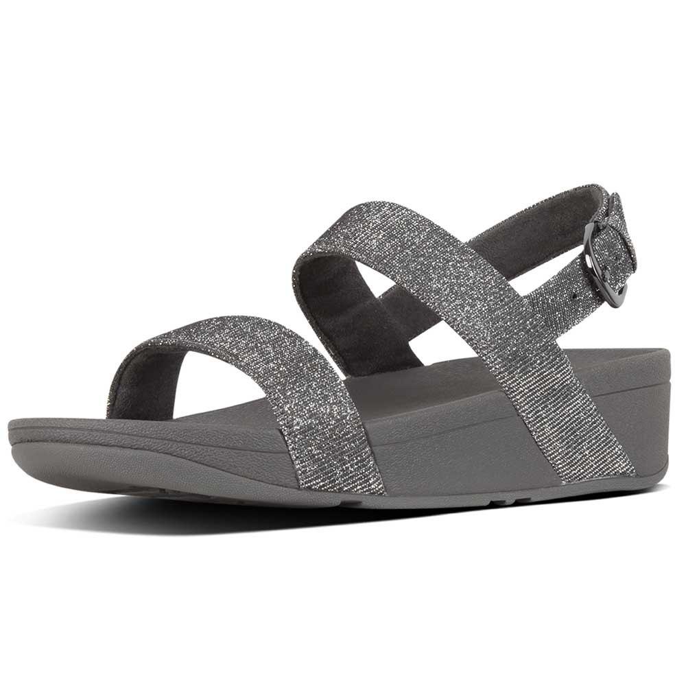 Fitflop Lottie Glitzy Back Strap in Green|Grey (Gray) - Lyst