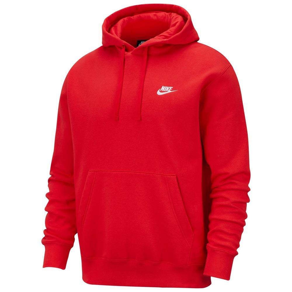 Nike Sportswear Club Hoodie in Red for Men | Lyst