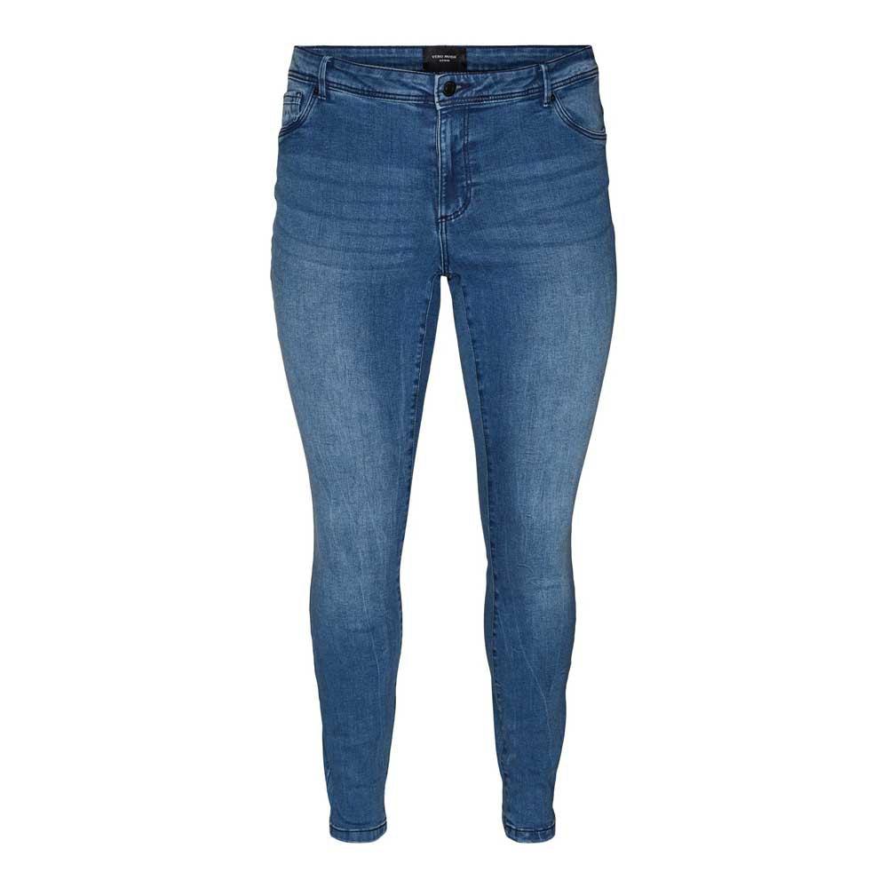 Vero Moda Curve Fanya Slim Fit Jeans in Blue | Lyst