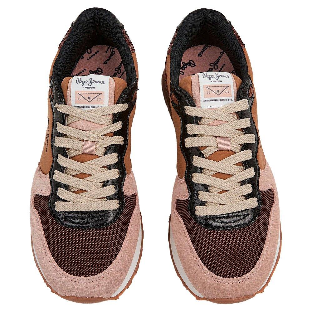 Pepe Jeans Dover Shine Trainers in Brown | Lyst