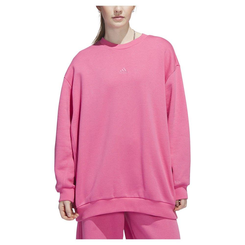 adidas Sportswear Adida Portwear All-eaon Fleece Overized Crew Weathirt  Woan in Pink | Lyst