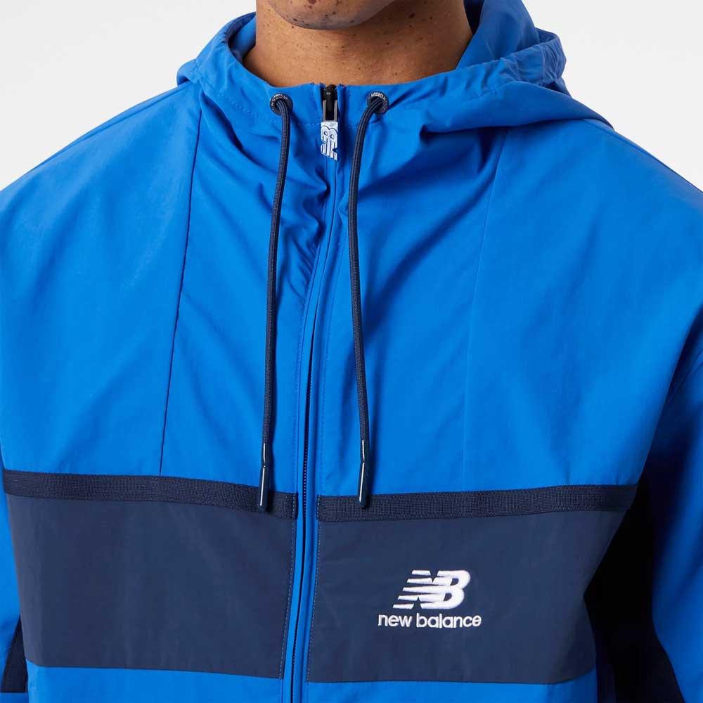 New Balance Athletic Enhance Legacie Windbreaker Jacket in Blue for Men |  Lyst