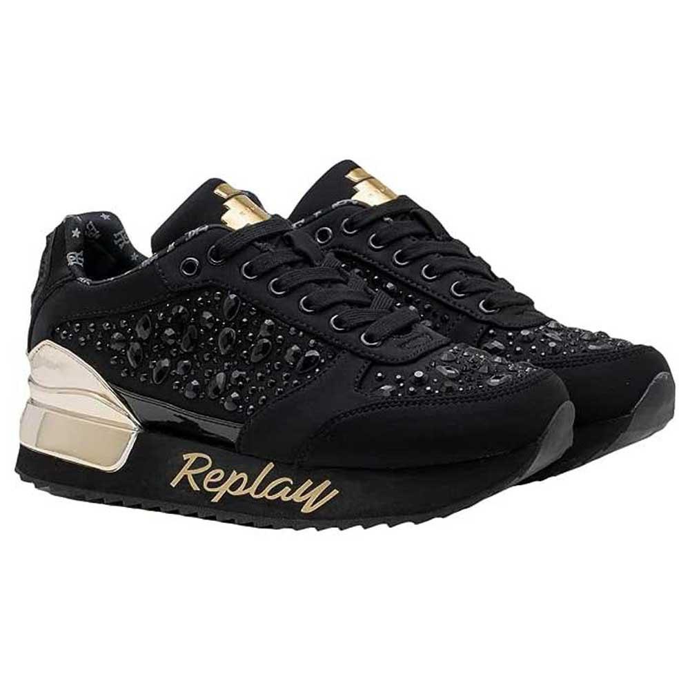 replay shoes black
