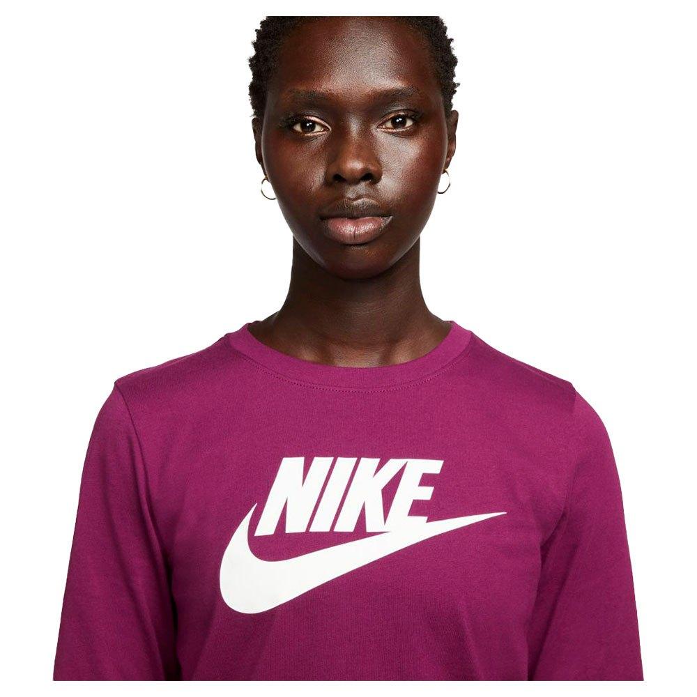 Nike Sportswear Essential Icon Futura Long Sleeve T-shirt in Purple | Lyst