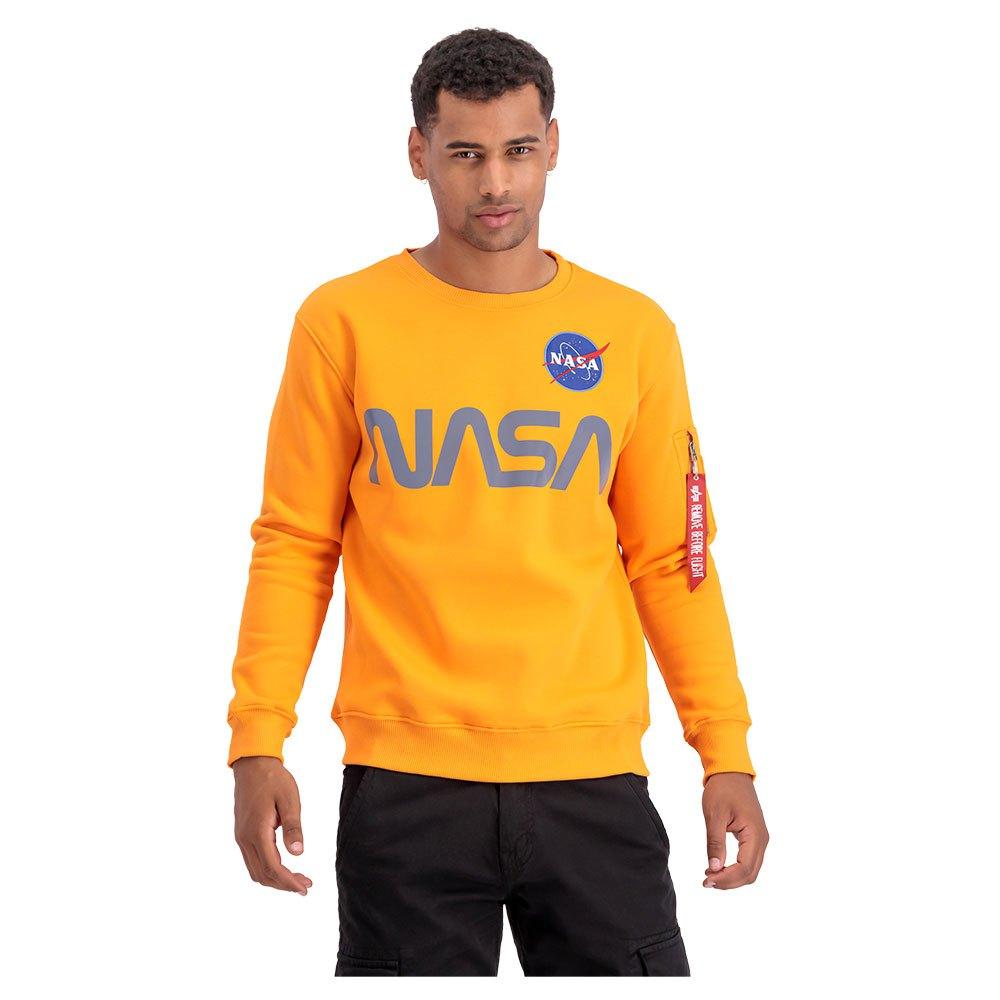 Alpha Industries Nasa Reflective Sweatshirt in Orange for Men | Lyst