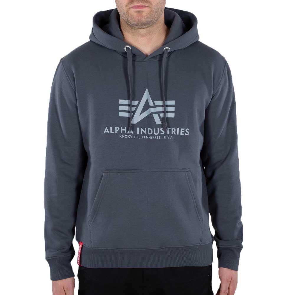 Alpha Industries Basic Reflective Print Hoodie in Blue for Men | Lyst