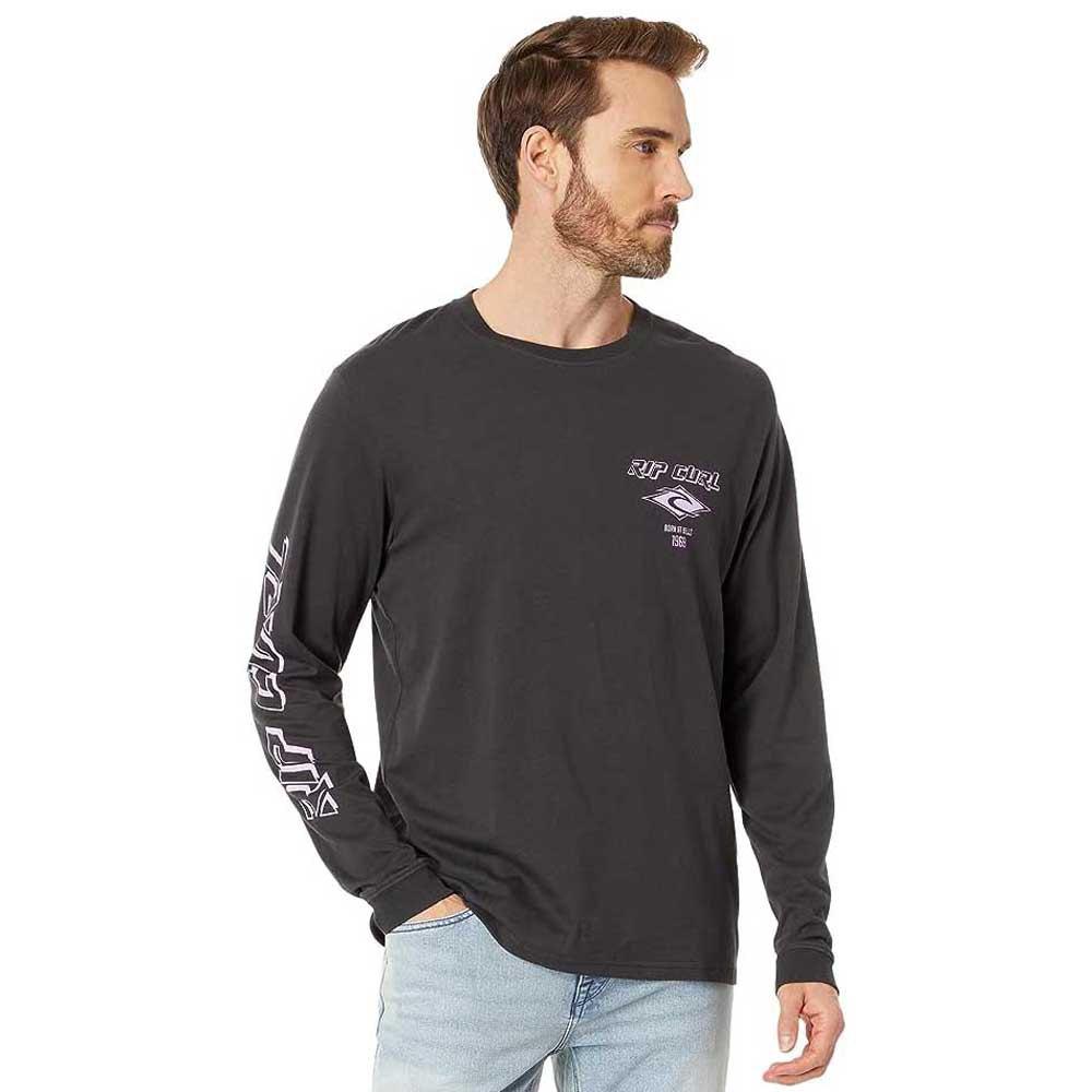 Rip Curl Rip Cur Fade Out Icon Ong Eeve T-hirt Back An in Black for Men ...