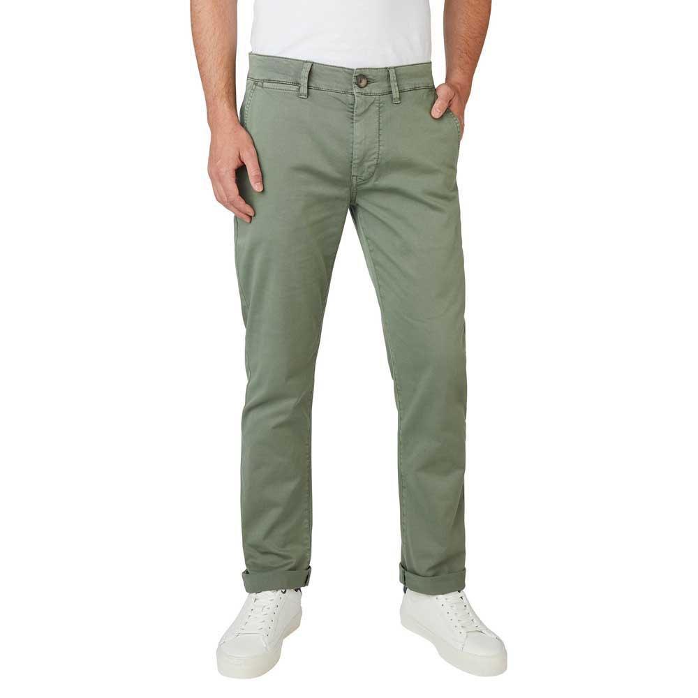 Pepe Jeans Sloane Regular Waist Chino Pants in Green for Men | Lyst