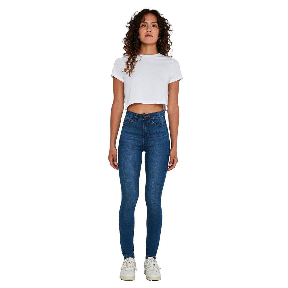 Noisy May Callie High Waist Skinny Vi021mb Jeans in Blue | Lyst