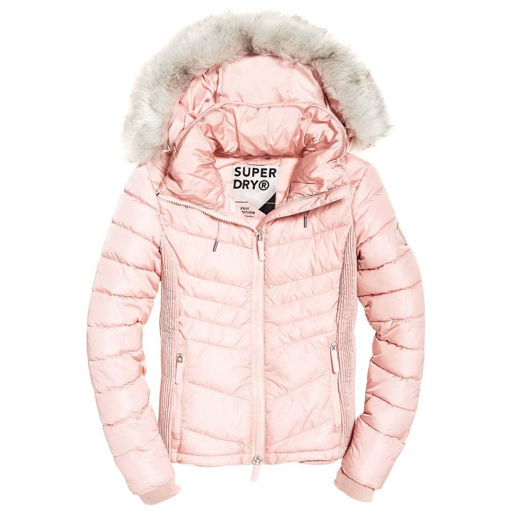 pink superdry coat