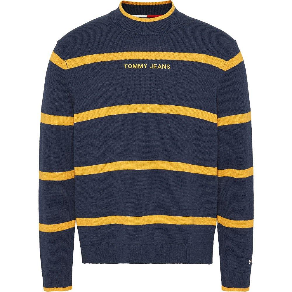 Tommy Hilfiger Branded Stripe Sweater in Blue for Men | Lyst