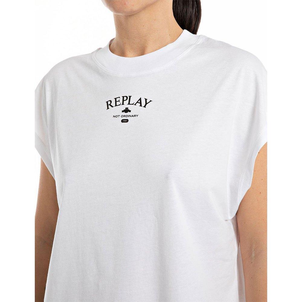Replay W3510p.000.20994 Short Sleeve T-shirt Woman in Natural