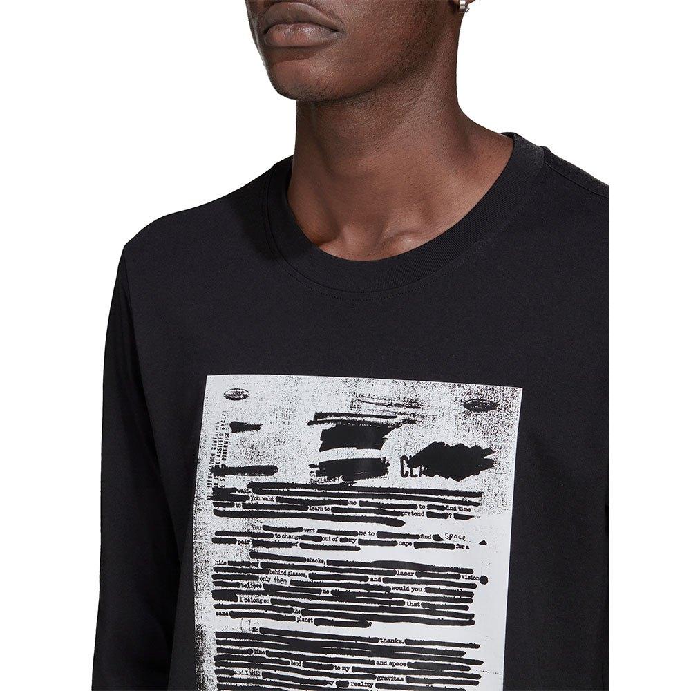 adidas Originals Cotton Q2 Gfx Long Sleeve T-shirt in Black for Men | Lyst